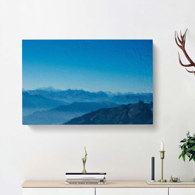 Blue Mountain Range In Annecy France - Wrapped Canvas