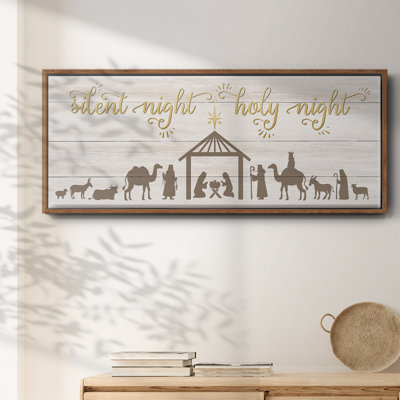 Silent Night Nativity- Framed Canvas