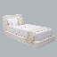 Boucle Bed Frame With Headboard-1273521219