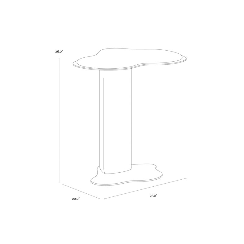 Table de bout ISOLA - TRAVERTINE LOOK - DUNE