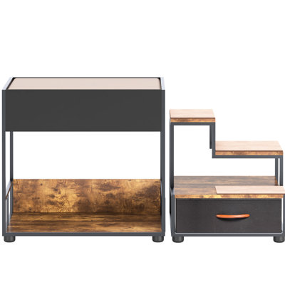 Pet Window Perch Bunk Beds - Non-Slip Surface For Dogs And Cats With Storage Lounge Bed: Sponge Cushioned. Pad. Option. Vintage Design