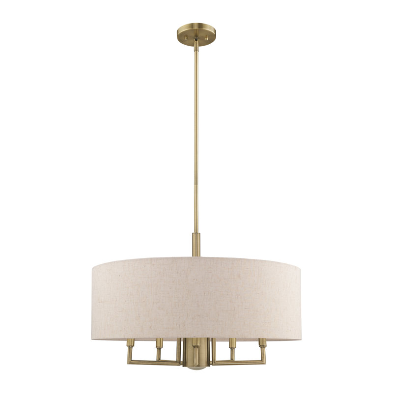 Bazilijus 6-Light Chandelier, Antique Brass