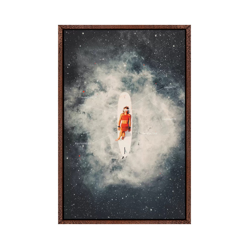 Serenity 1 Piece Wall Art on Canvas, 101.6cm H x 66.04cm W x 3.81cm D, Classic Brown Wood Framed