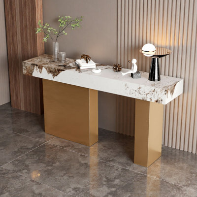 Table d'entrée en pierre frittée durable