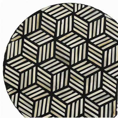 Black and gold top decoration surface