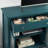 65" TV Console/ Storage Buffet Cabinet/ Sideboard With Glass Door And Adjustable Shelves/ Console Table/ Teal Blue