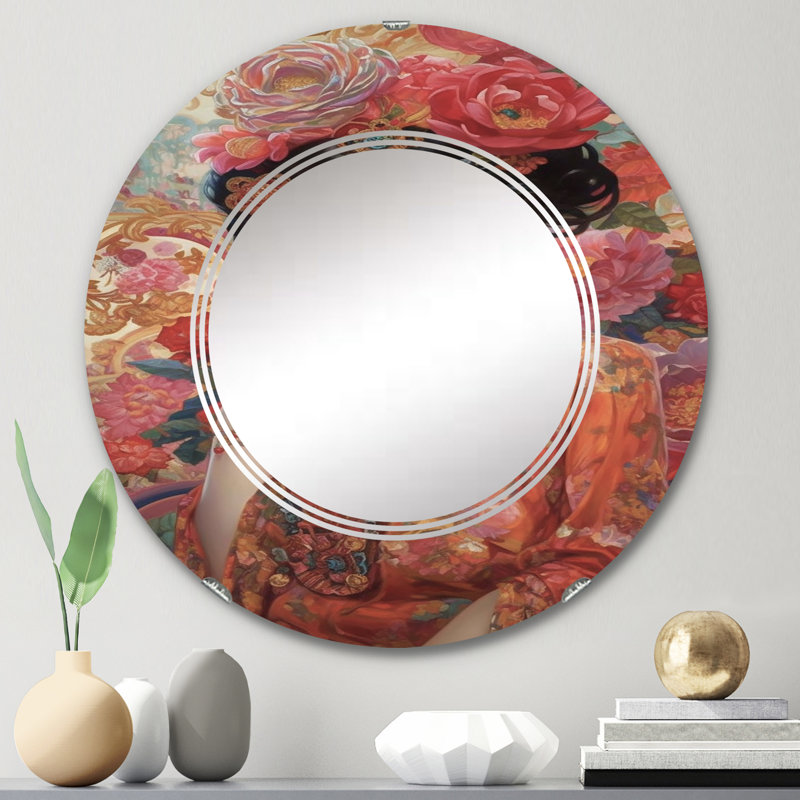 Logston - Miroir mural moderne rond, 24 po x 24 po