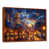 Toile avec cadre flottant brun