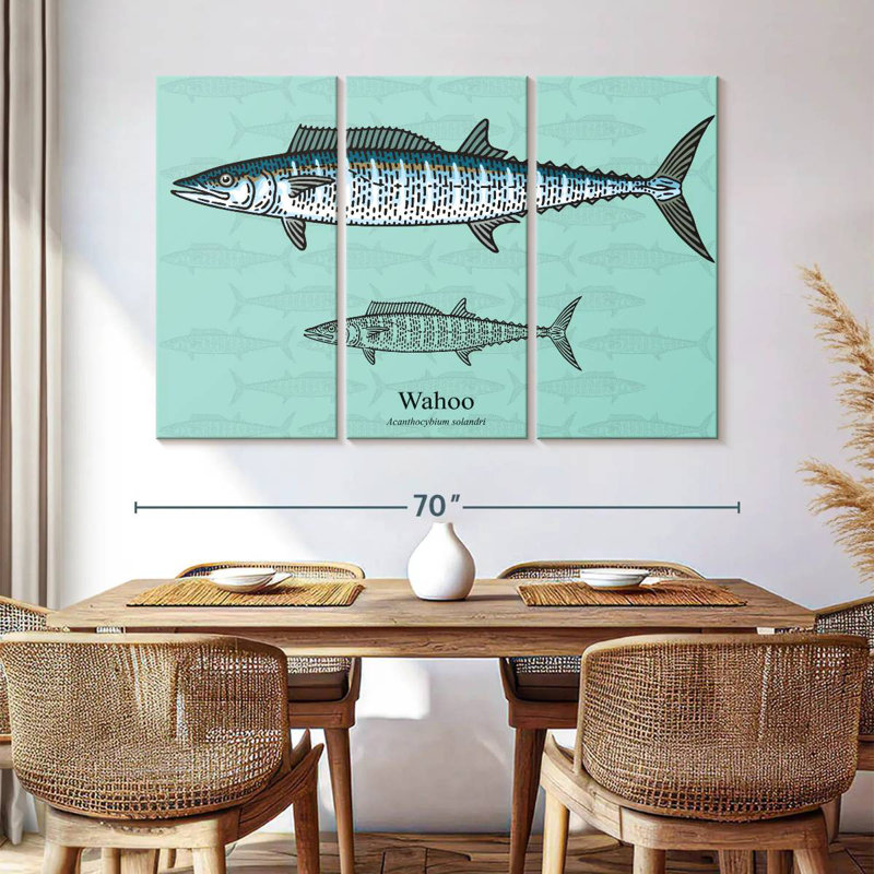 Brampt Wahoo Fish, 28" H x 45" W
