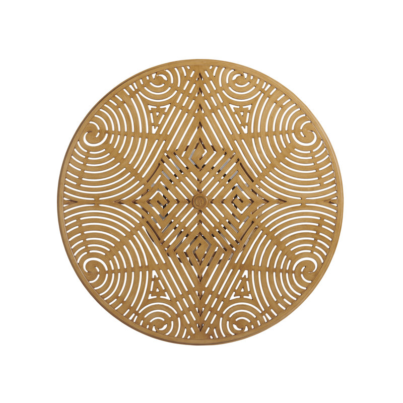 Los Altos Valley View 60" Brown Round Transitional Dining Table