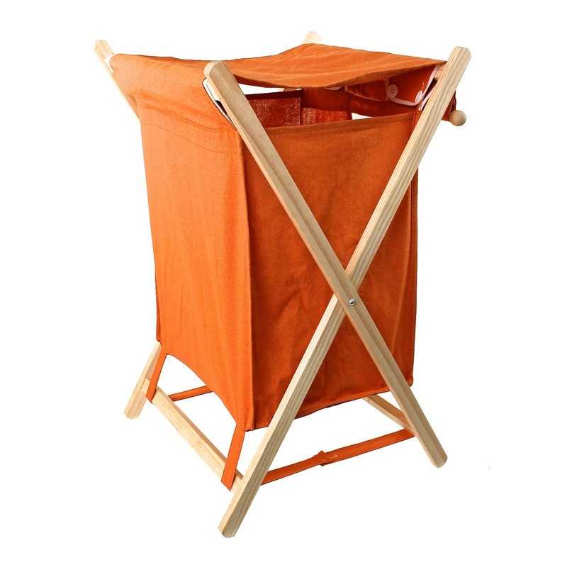 Bubo Fabric Laundry Hamper, Orange