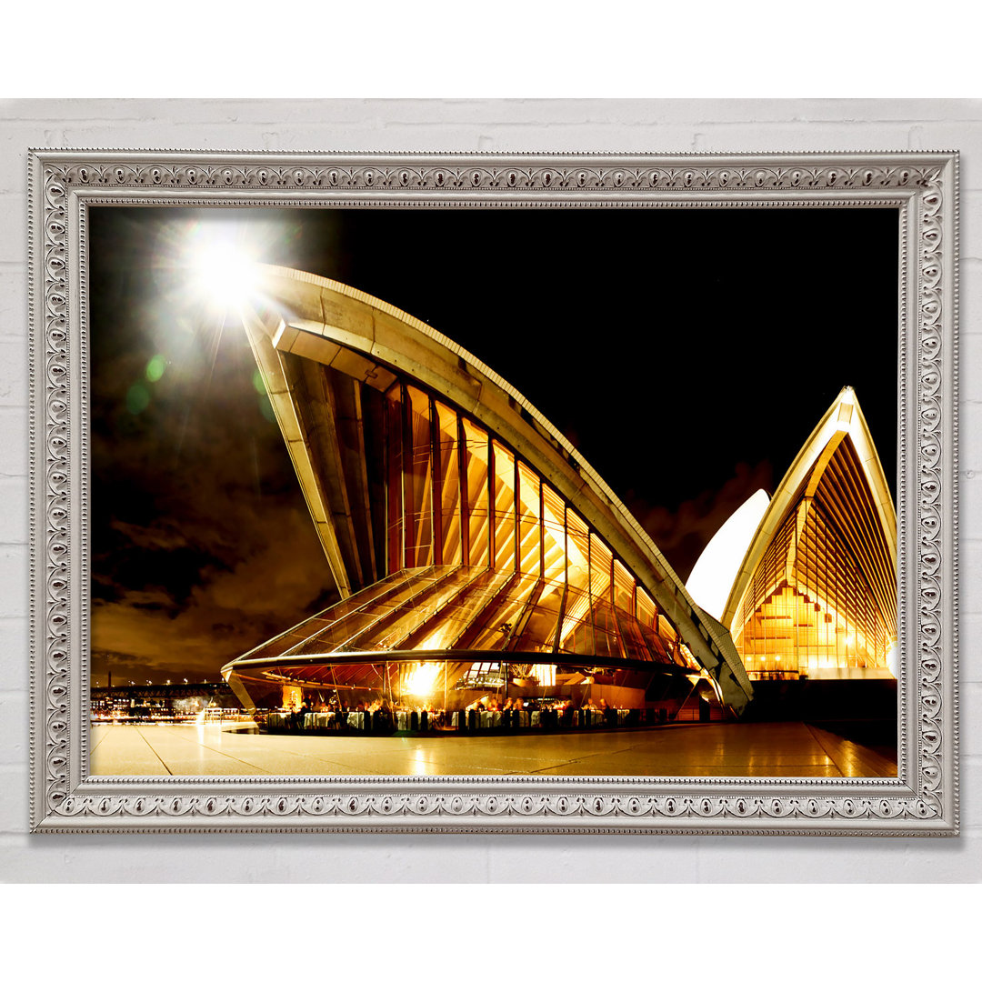 Sydney Opera House Golden Glow - Einzelner Bilderrahmen Kunstdrucke