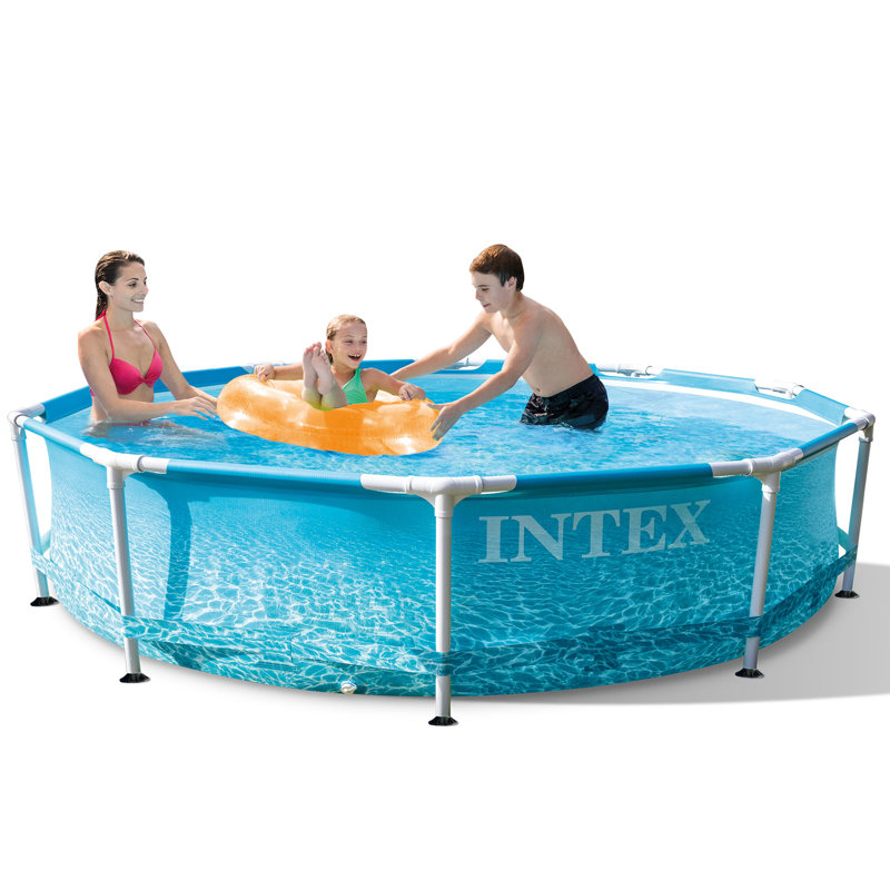 Steel Round Frame Set Pool 31.2'' H x 120'' W x 120'' L , with Pump Included