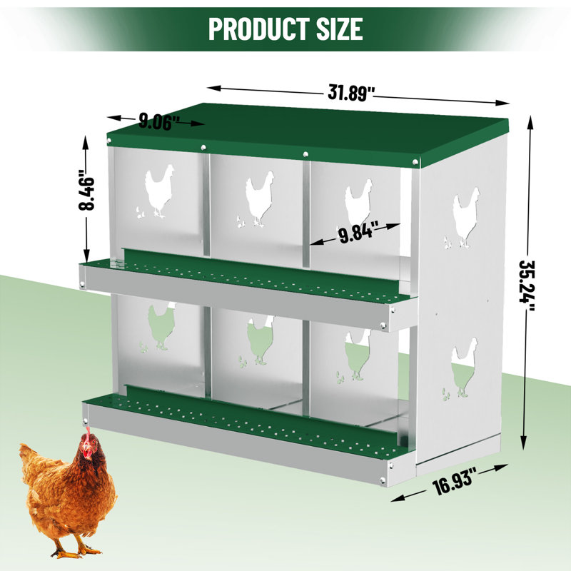 Chicken Egg Incubator, 67.5cm H x 81.5cm W x 43cm D, Green