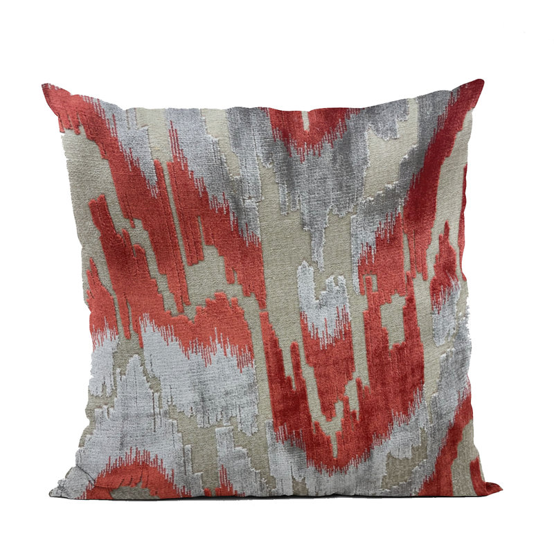 Abstract Linen Outdoor Throw Pillow, 20" x 36", Rectangular