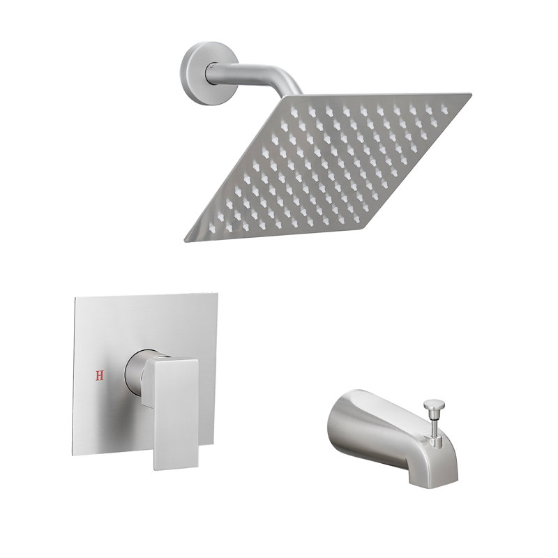 Shower Head Systems Wall Mounted Shower, Brushed Nickel