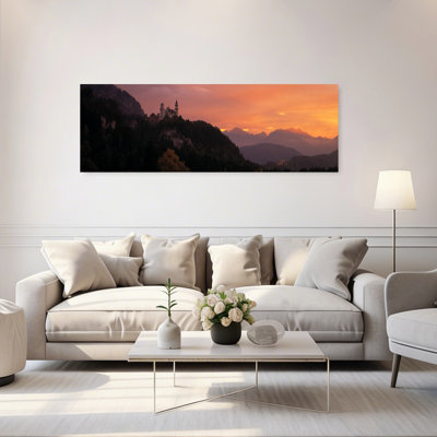 Château de Neuschwanstein, Bavière, Allemagne, architecture contemporaine abstraite, paysage, art mural