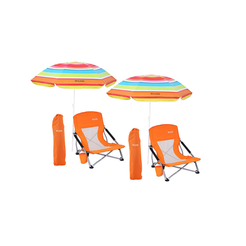 Chaise de plage pliante Stephanic, Orange