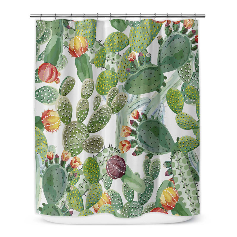 Floral Shower Curtain, 70" H x 71" W