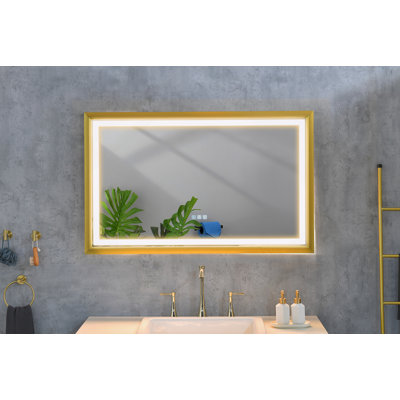42 po X P 24 po Miroir à DEL H surdimensionné et rectangulaire