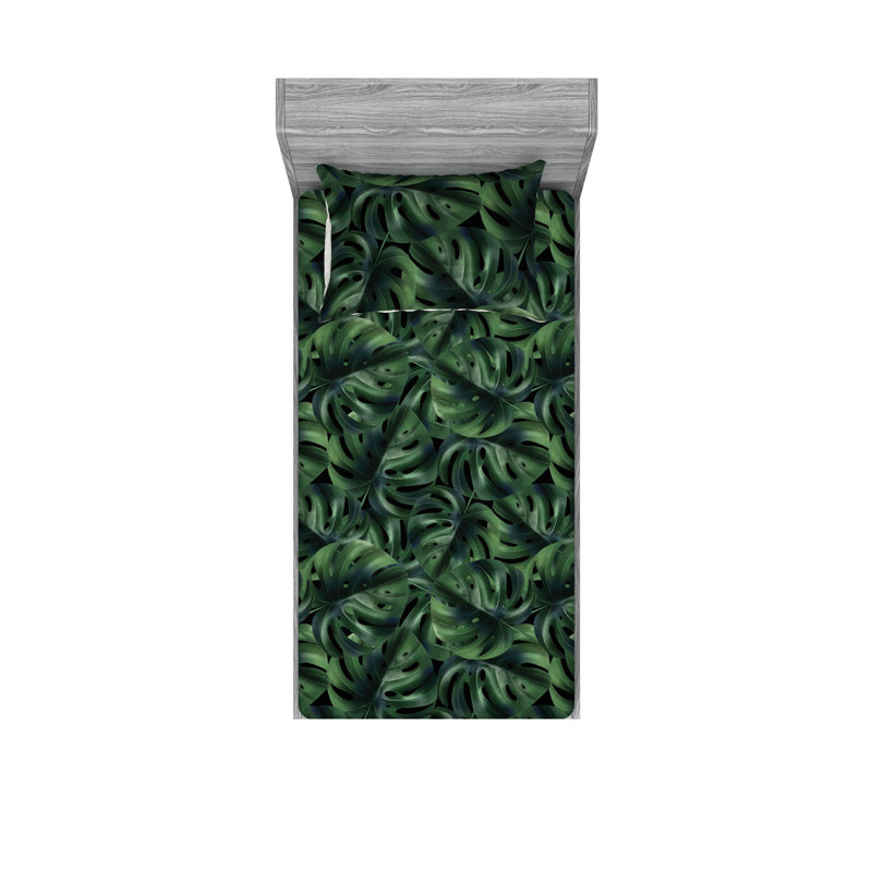 Drap-housse et taie décorative Ambesonne, Ensemble de draps pour lit simple TG avec 1 taie d