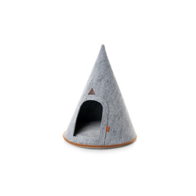 Premium Felt Cat Bed, Grey, 15.7 x 15.7 x 19.7 inches | 100% Eco-Friendly Felt Material | Cozy & Stylish Design for Cats | Machine Washable, Perfect for Indoor Comfort & Relaxation