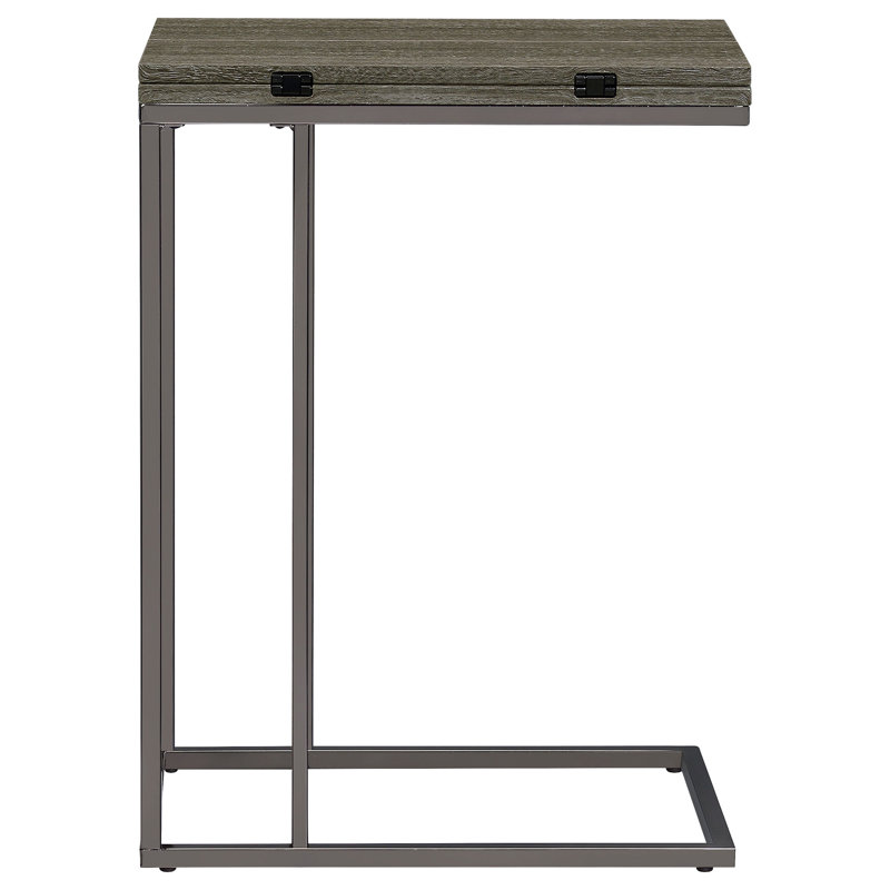 End Table, Black, Weathered Gray