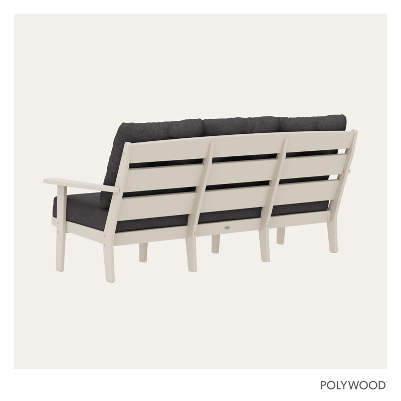 Lakeside Deep Seating Sofa, Sand Frame/Ash Charcoal Cushion