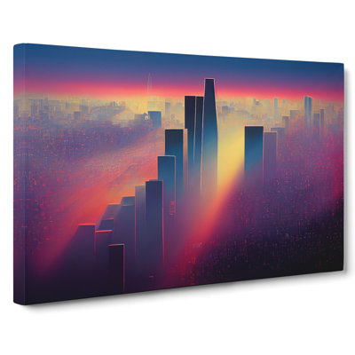 Soulful City Skyline Architecture - Wrapped Canvas