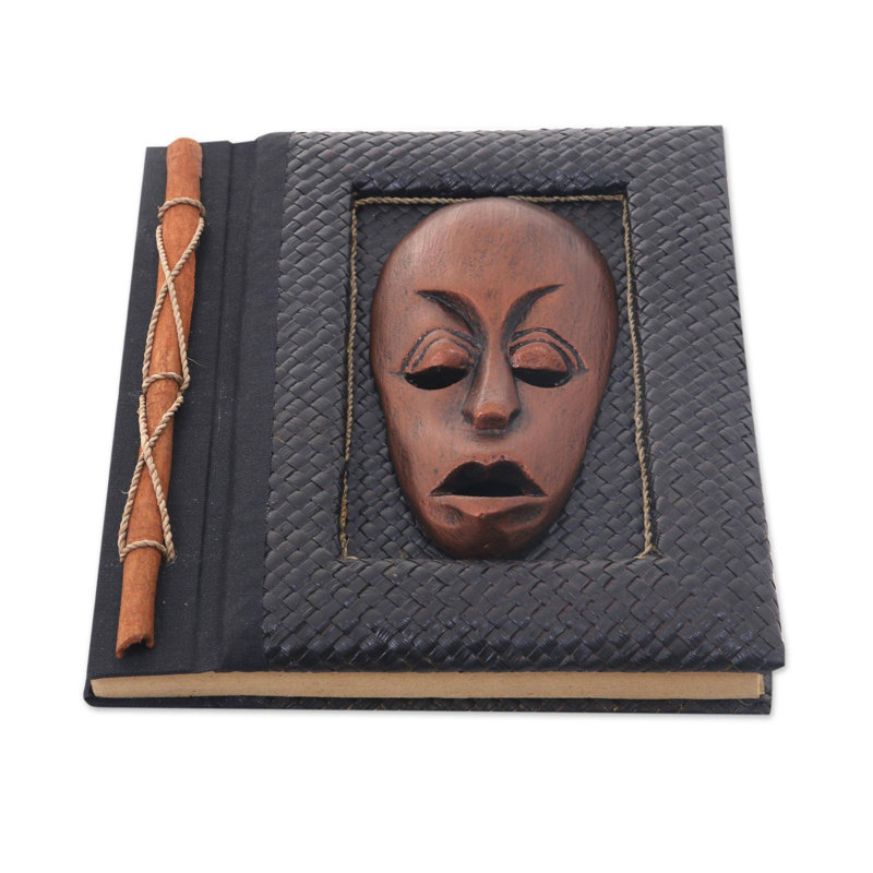 Novica Bronze Guardian, journal en fibres naturelles