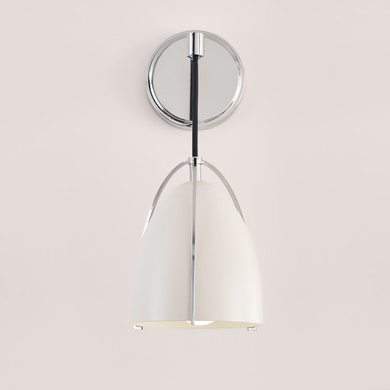 Norman 1 - Light Bath Sconce, Chrome, Steel Matte White, No