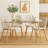Güray Glass Top Metal Base Dining Table