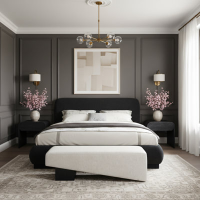 Ivalda Upholstered Panel Bed