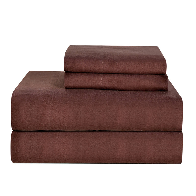 Flannel Sheet Set, California King, Coffee Bean