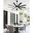 72 Inch 9-blades Ceiling Fans With Lights, Remote Control And Smart App, 24W LED, 6-Speed, Reversible Quiet DC Motor, Timer-606601599-606748524