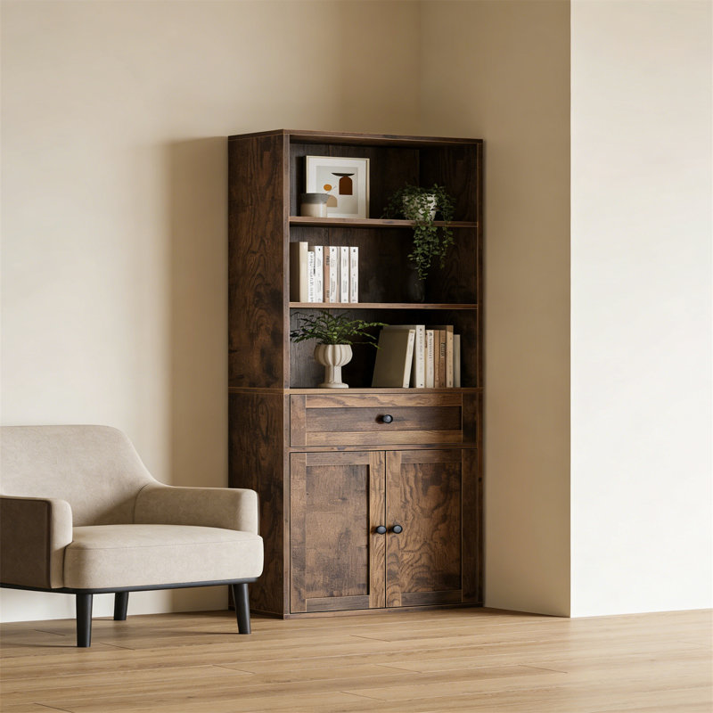 164.2cm H x 48cm W Standard Bookcase, Brown