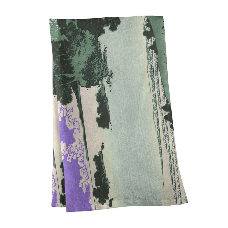 Hague Tea Towel Kitchen Towel, Poly Twill, Green/Purple