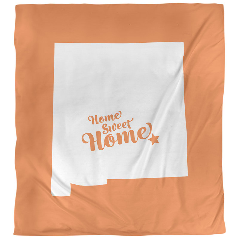 Housse de couette roswell doux, Orange, Microfibre