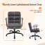 Chaise de bureau pivotante rembourrée 24,4 po avec repose-pieds et roulettes-281795604