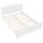 Queen Size Platform Bed, Solid Wood Platform Bed with Support Slats and Strong Structure, No Box Spring Needed, White-1971586765-1971586755