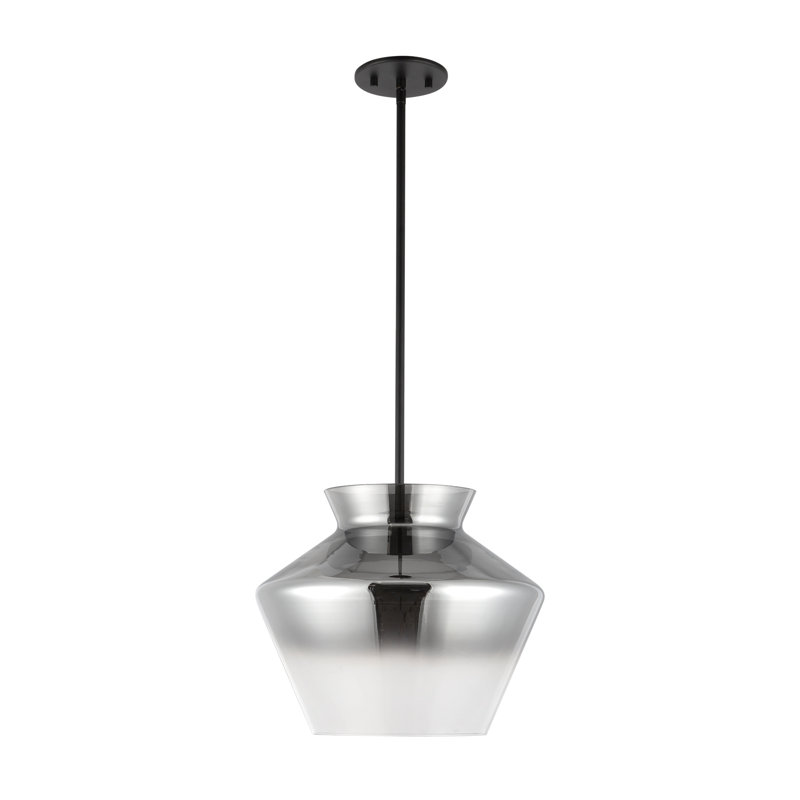1 - Light LED Pendant, Smoked