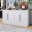 Buffet avec 4 portes et grande armoire de rangement avec tablettes réglables