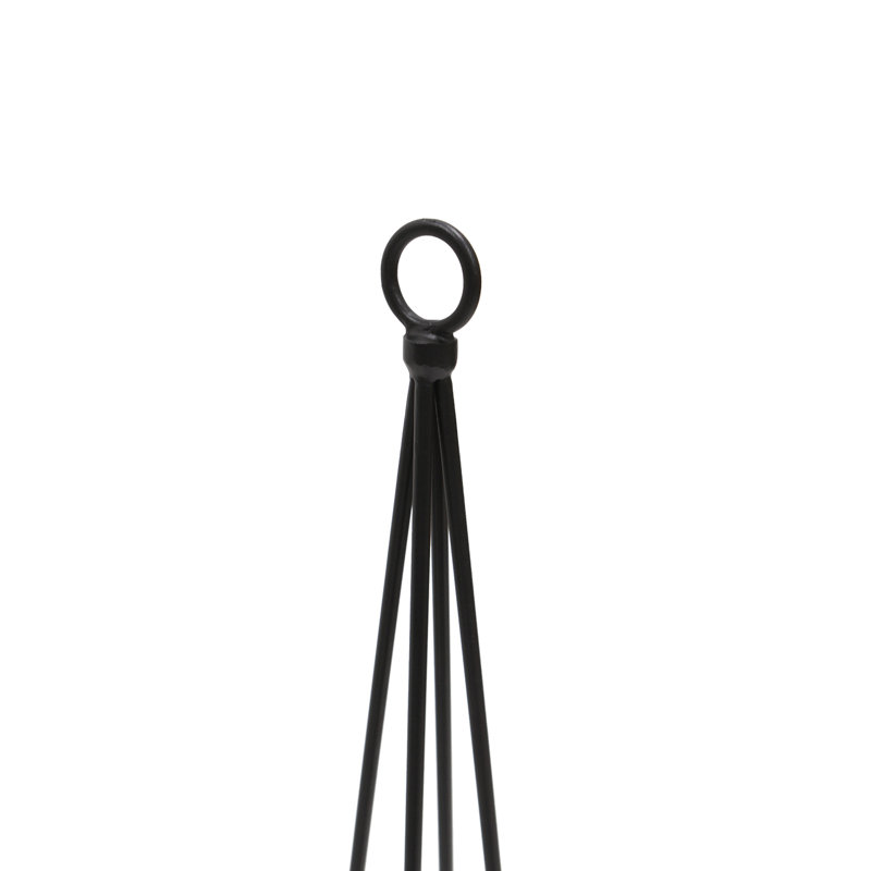 34" Black Wrought Iron Garden Trellis Set