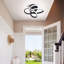 Janyia 1 - Light 31cm Black Geometric LED Flush Mount