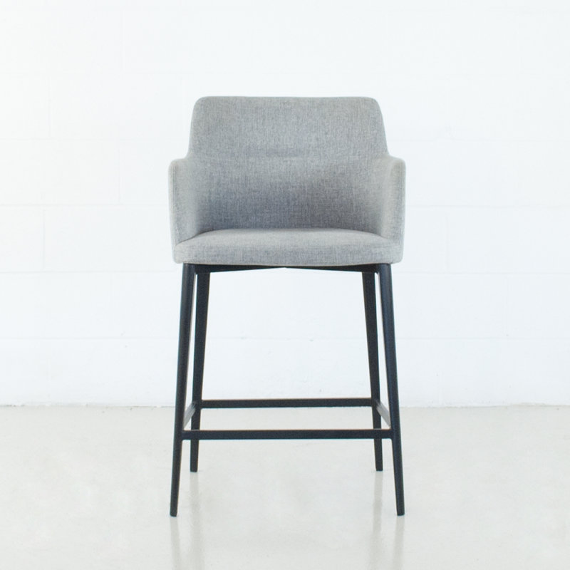 Jahnke Earle Bar & Counter Stool, Light Gray, Counter Stool (25" Seat Height)