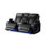 Causeuse inclinable de style moderne en bois avec fonction de massage incluse - noir