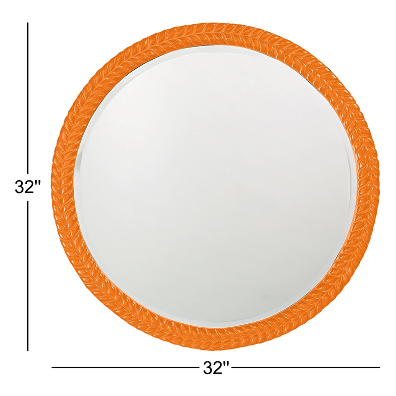 Miroir d'appoint biseauté Fideline, Orange