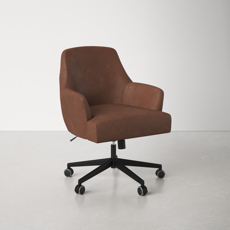 Acosta Task Chair, Distressed Saddle Brown Performance Faux Leather