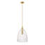 Luminaire en laiton naturel à 1 lumière Meridian Millom-1022397177