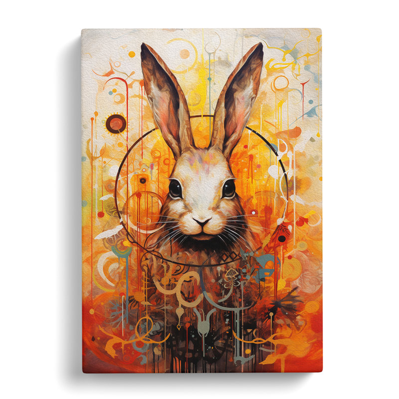 Rabbit Action - Print, 60cm H x 40cm W x 3cm D